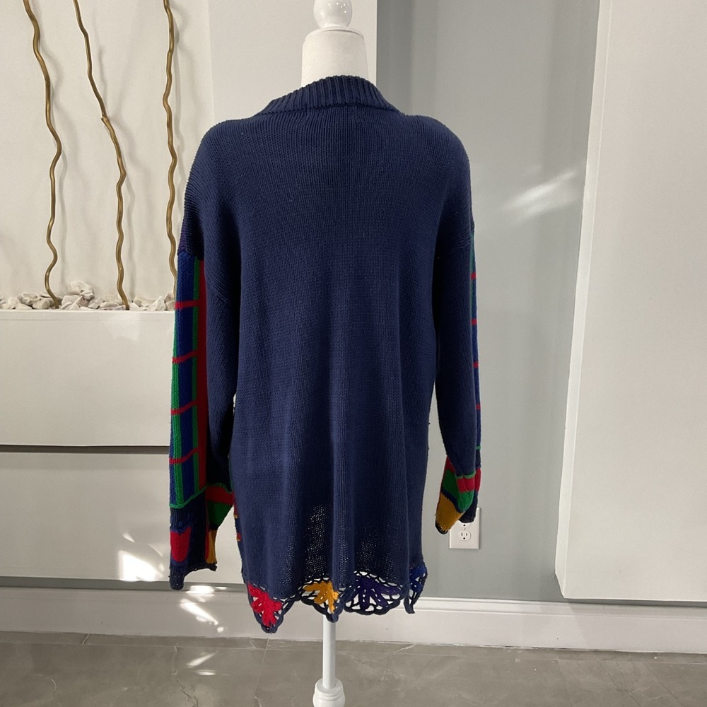 Extra Touch Multicolor Patchwork Sweater - Picture 3 of 6